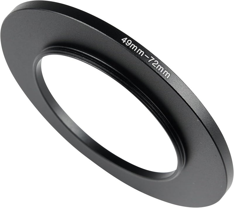 JOYTOLIN 49-72mm Metal Step-Up Ring Adapter Compatible with Mirrorless Cameras DSLR Lens, UV CPL ND Filter Thread Converter, Black - Image 1